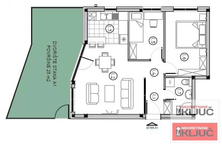 SREMSKA KAMENICA, 50m2, Dvoiposoban plus dvorište 25m2 sa pdv 1
