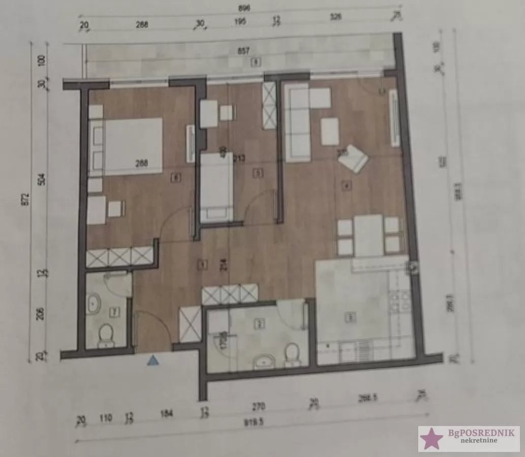 Voždovac, Trošarina, Vojvode Stepe, 72.73m2 1