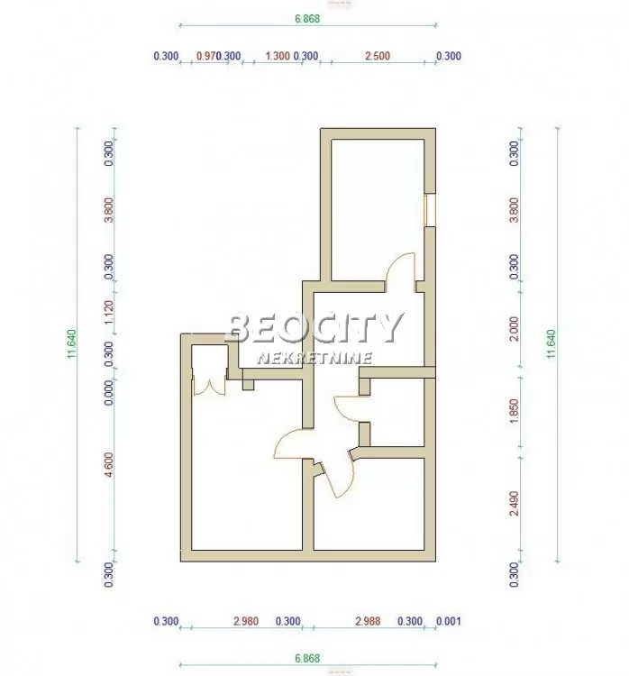 Dvosoban stan, 44 m2, Rakovica, Miljakovačke staze ID: 126009 1