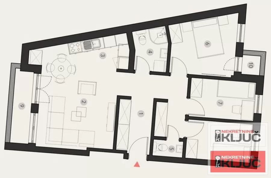 PODBARA, 72m2, Troiposoban sa pdv 1