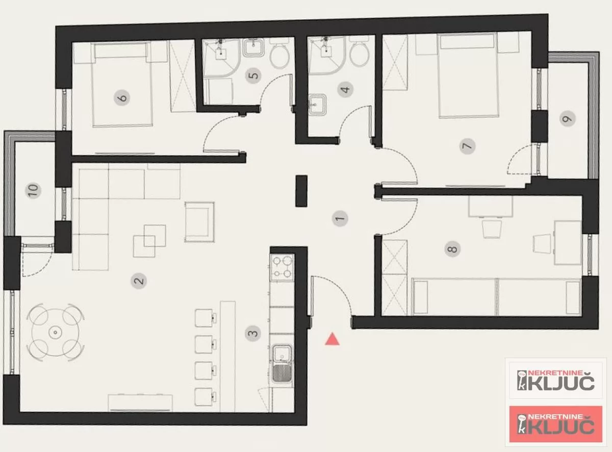 PODBARA, 90m2, Troiposoban sa pdv 1