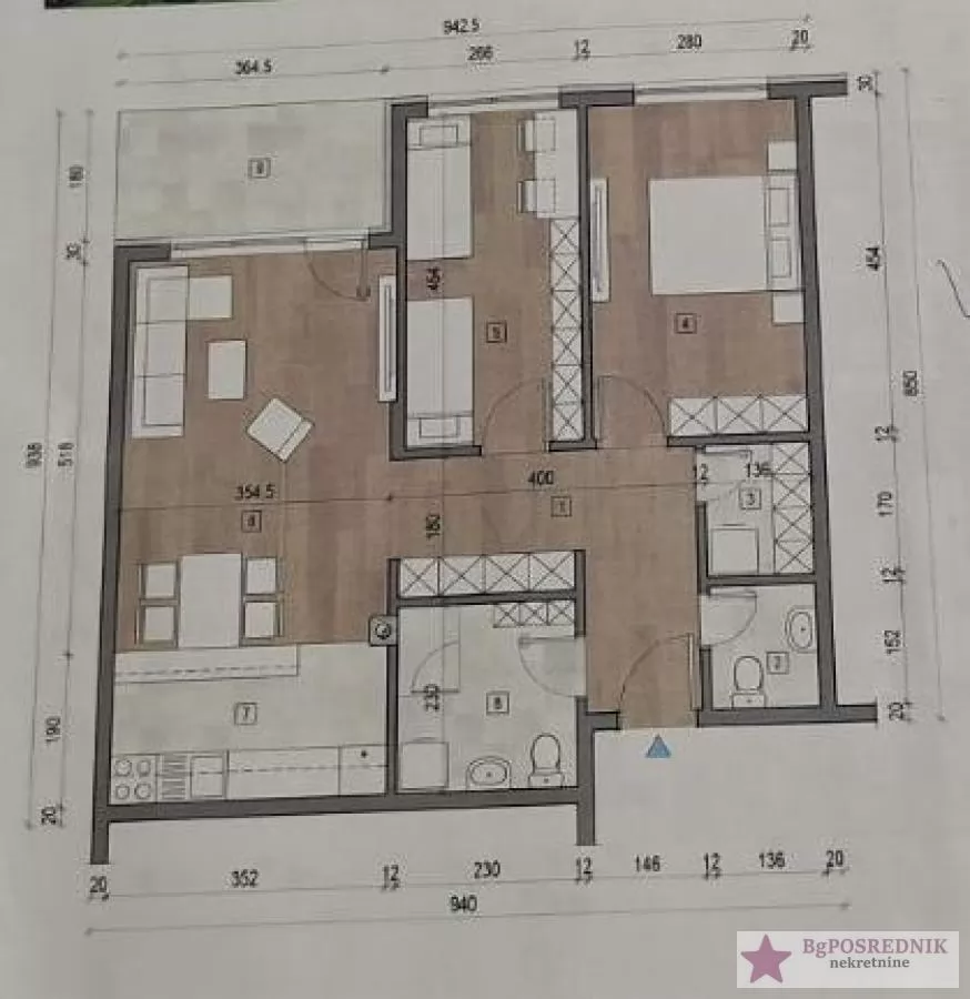 Voždovac, Trošarina, Vojvode Stepe, 74.23m2 8