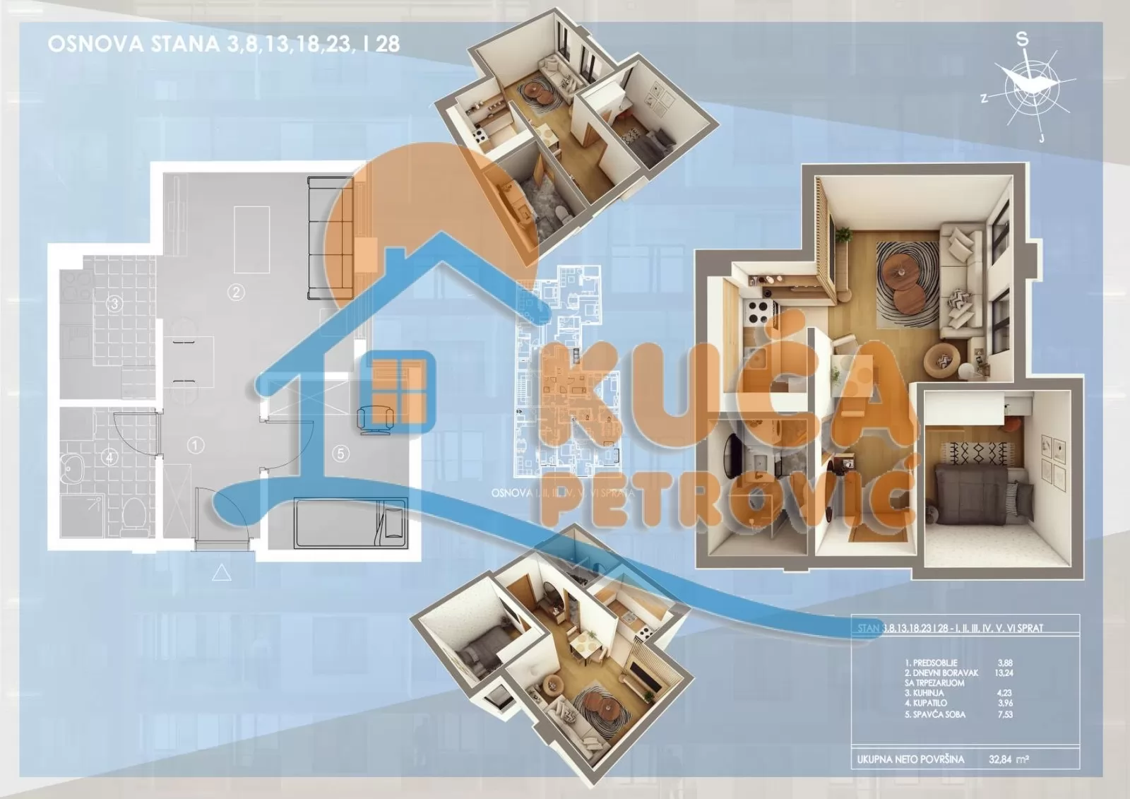 Jednosoban stan, 33 m2, Centar, Cara Dušana ID: i-015322 18