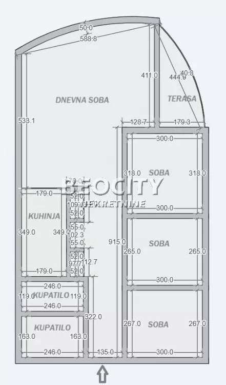 četvorosoban stan, 88 m2, Centar ID: 125712 19