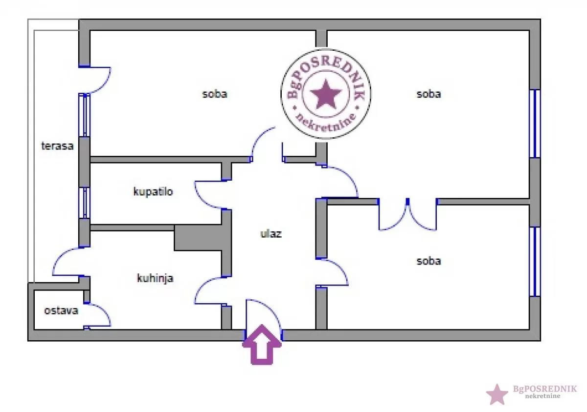 Stari grad, Skadarlija, Cetinjska, 77m2 2