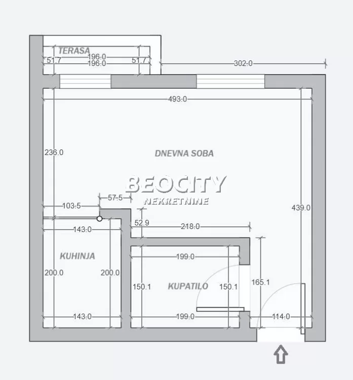 Jednosoban stan, 23 m2, Mirijevo, Zagrađe ID: 126237 14