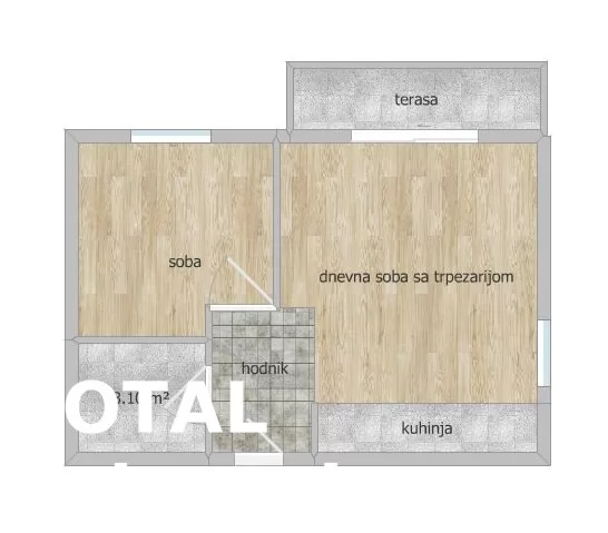 Stan,NOVI SAD,SAJLOVO,kv: 43.00, € 86540, ID: 1101894 1