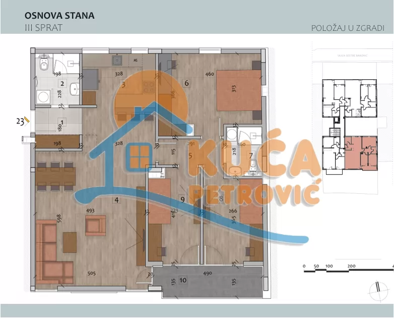 Trosoban stan, 99 m2, Čair, Filipa Višnjića ID: p-014720 2