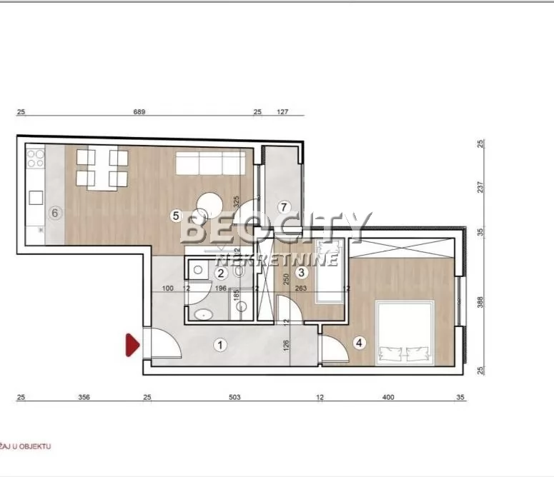 Trosoban stan, 55 m2, Telep ID: 126876 1
