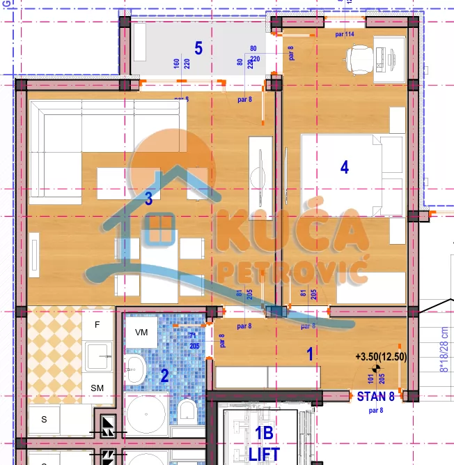 Jednosoban stan, 46.49 m2, Donja Vrežina, Crnogorska ID: p-015431 4