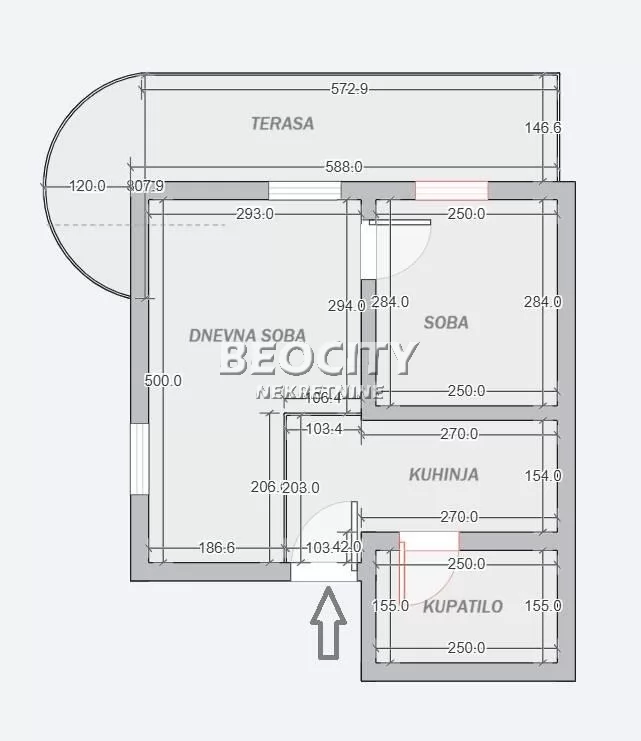 Dvosoban stan, 44 m2, Zvezdara, Dimitrija Paramendića ID: 126933 3