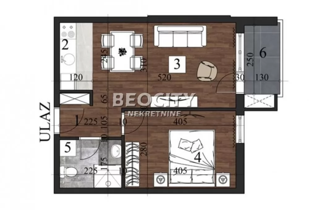 Dvosoban stan, 40 m2, Grbavica ID: 126981 1