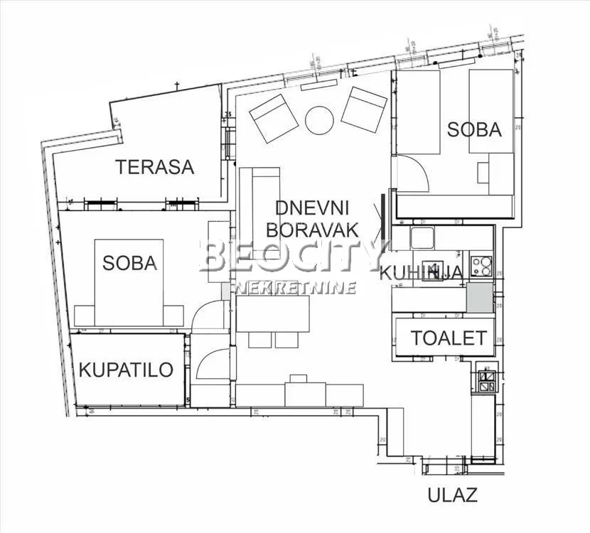 Trosoban stan, 83 m2, Čubura, Cerska ID: 127129 8