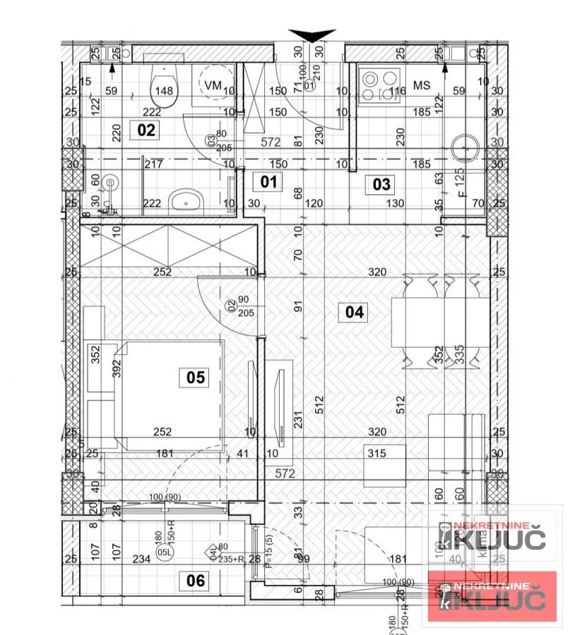 DETELINARA, 40m2, Dvosoban sa pdv 1