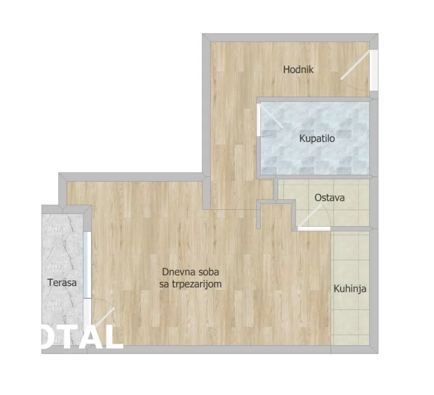 Stan,NOVI SAD,CENTAR,kv: 40.00, € 117000, ID: 1101173 1