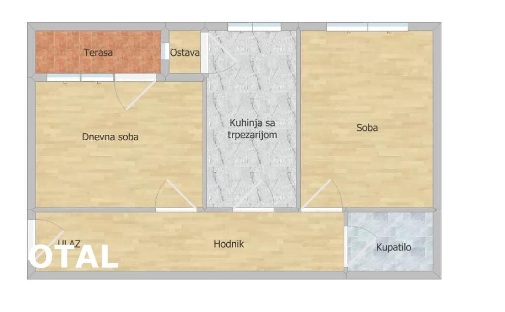 Stan,NOVI SAD,STANICA,kv: 54.00, € 167000, ID: 1102022 19