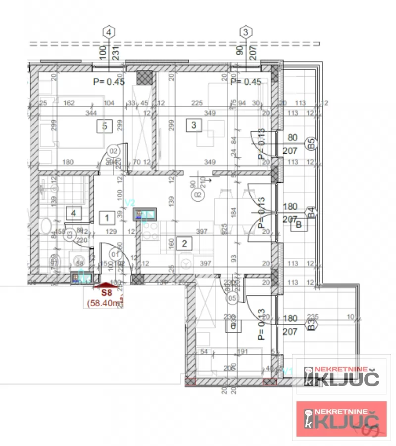 GRBAVICA, 58m2, Trosoban sa pdv 1