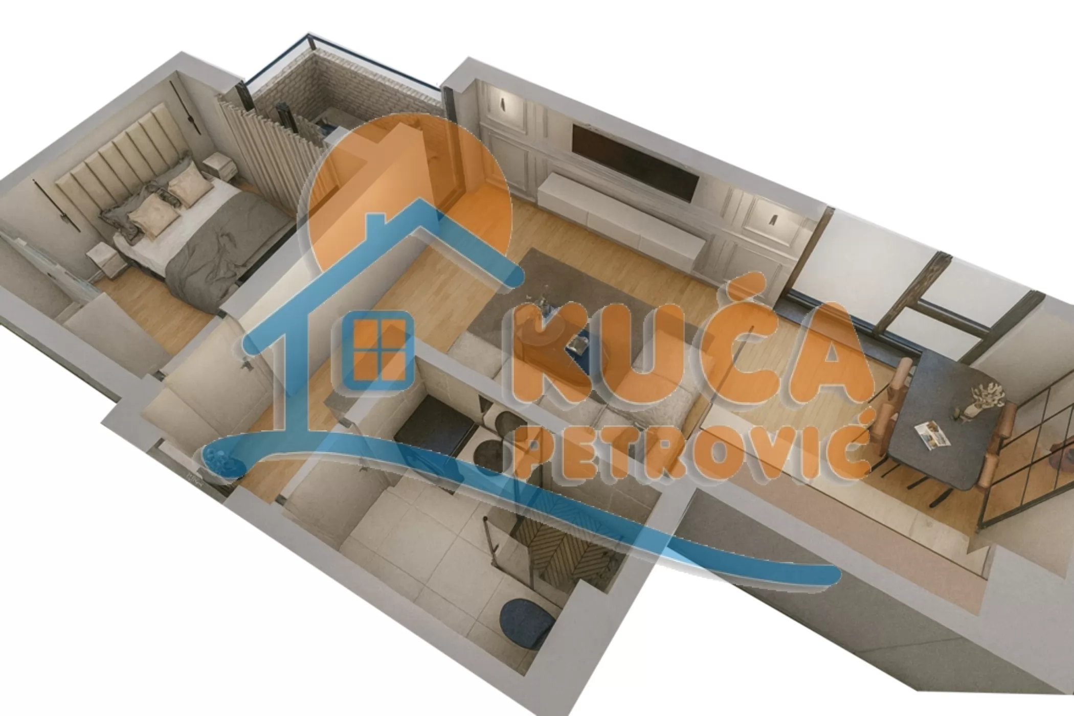 Jednosoban stan, 44.36 m2, Ćalije, Borivoja Stevanovića ID: p-015526 3