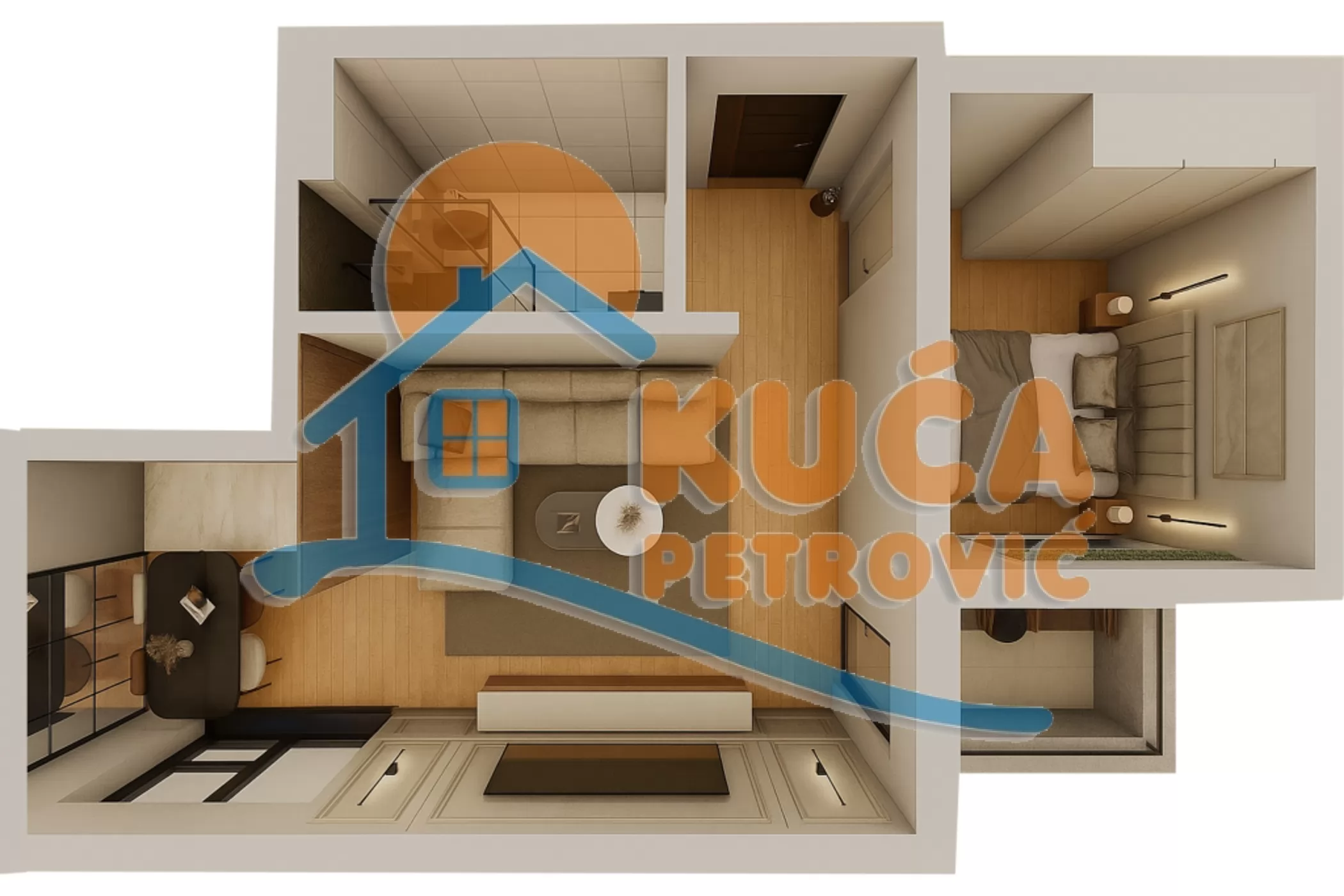 Jednosoban stan, 44.36 m2, Ćalije, Borivoja Stevanovića ID: p-015526 4