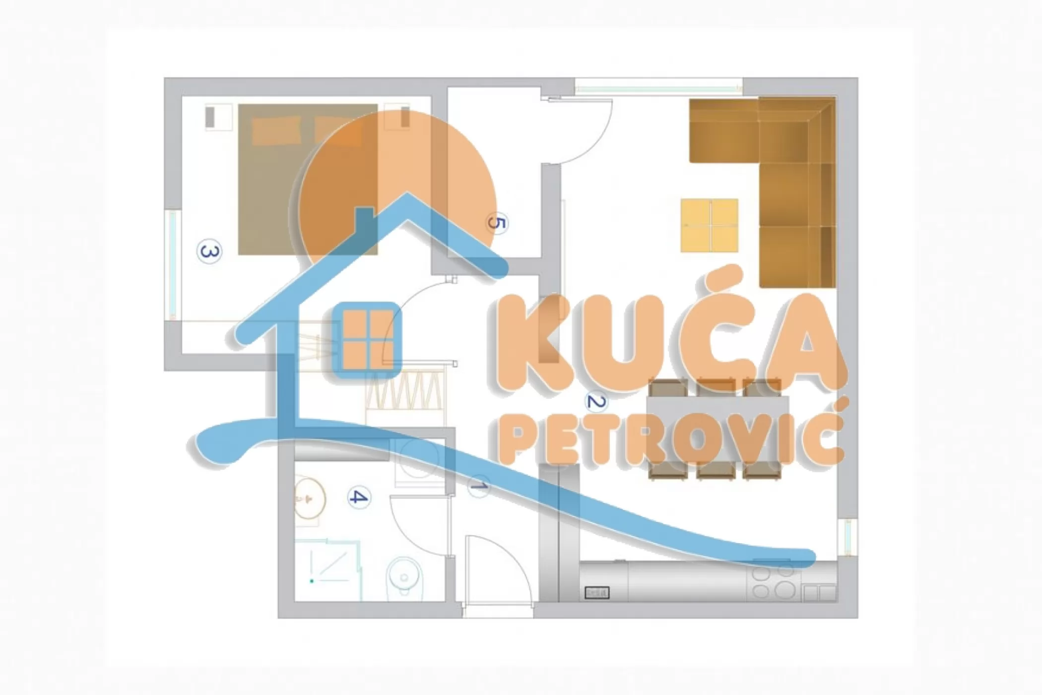 Jednosoban stan, 47.11 m2, Ćalije, Borivoja Stevanovića ID: p-015525 2