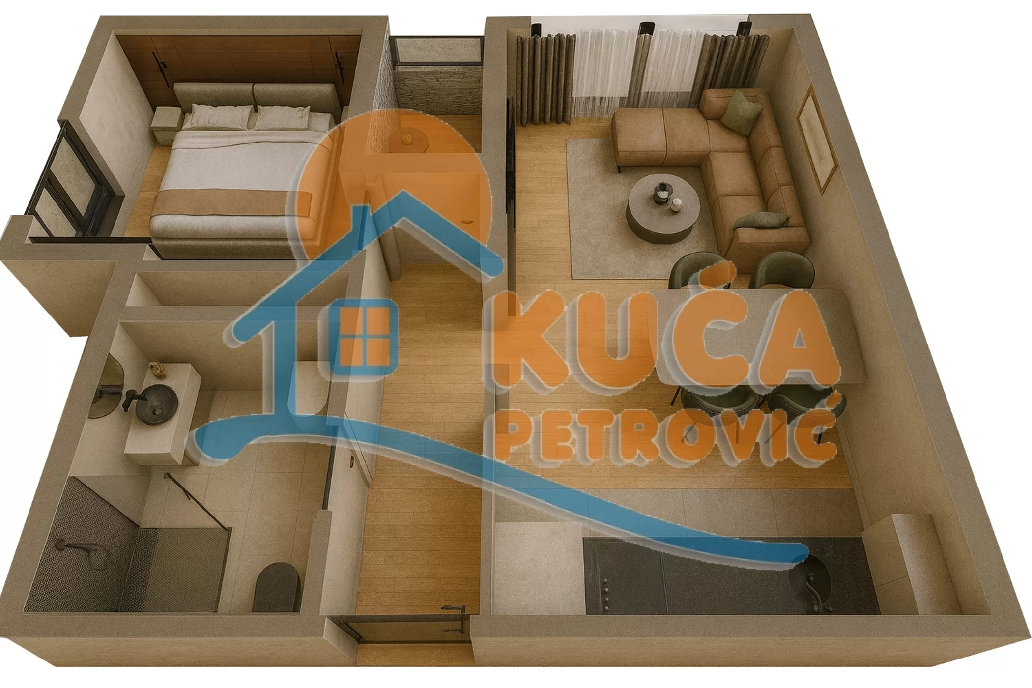 Jednosoban stan, 47.11 m2, Ćalije, Borivoja Stevanovića ID: p-015525 6