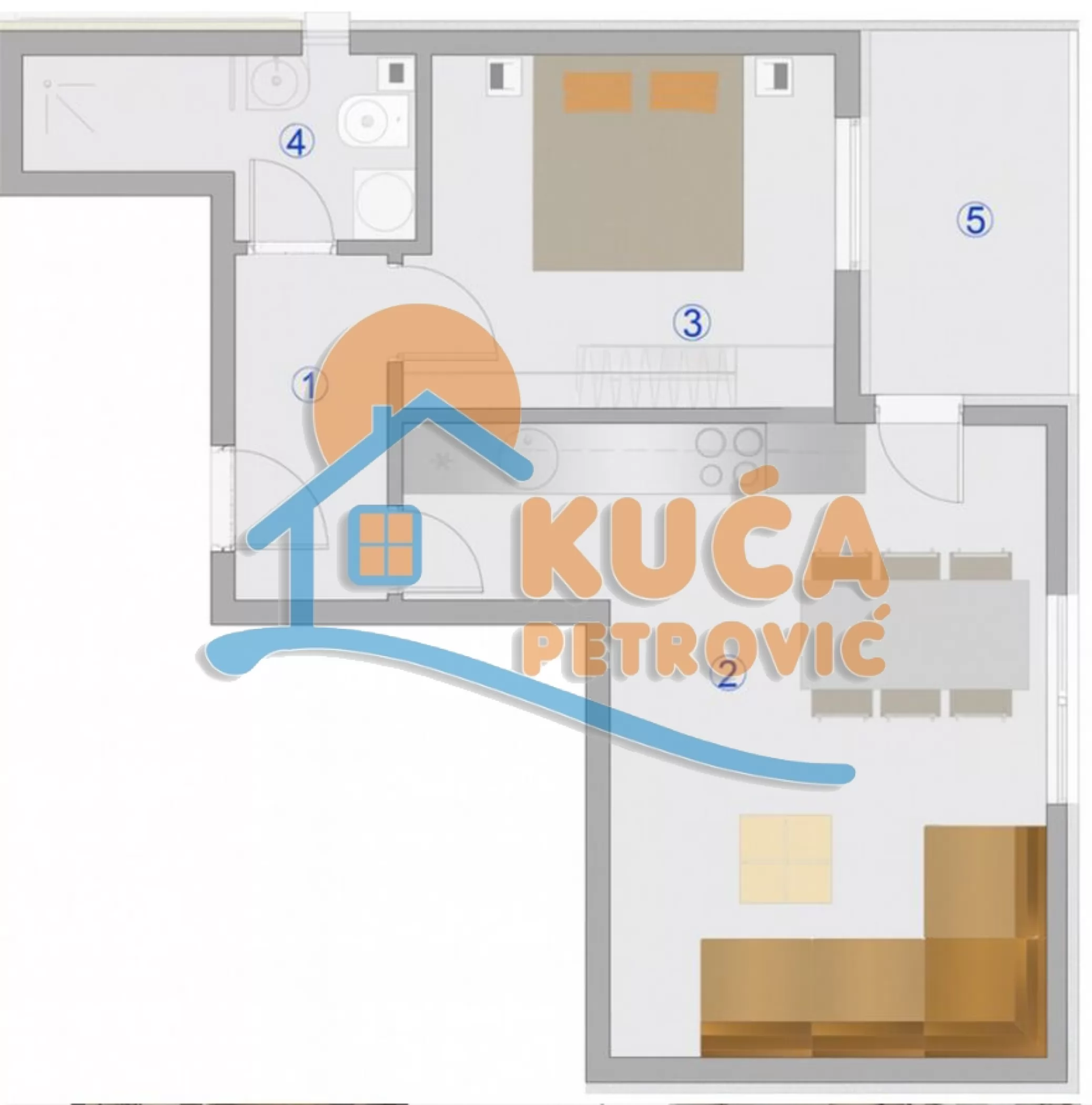 Jednosoban stan, 47.6 m2, Ćalije, Borivoja Stevanovića ID: p-015527 2