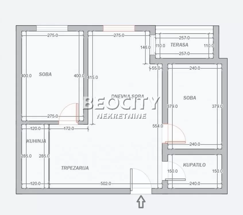 Trosoban stan, 60 m2, Vidikovac, Kneza Višeslava ID: 127463 17