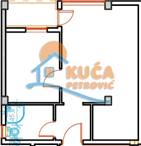 Jednosoban stan, 38.3 m2, Palilula, Mokranjčeva ID: p-015561 4