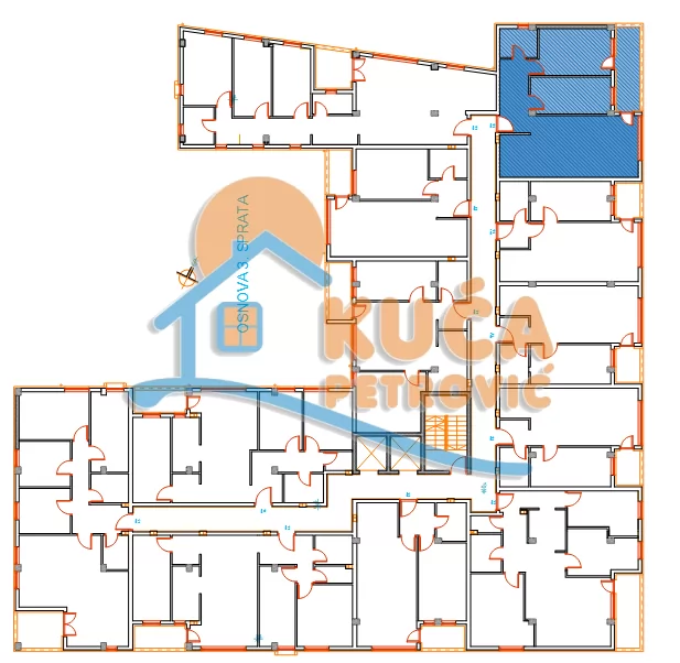 Trosoban stan, 76.3 m2, Palilula, Mokranjčeva ID: p-015570 3