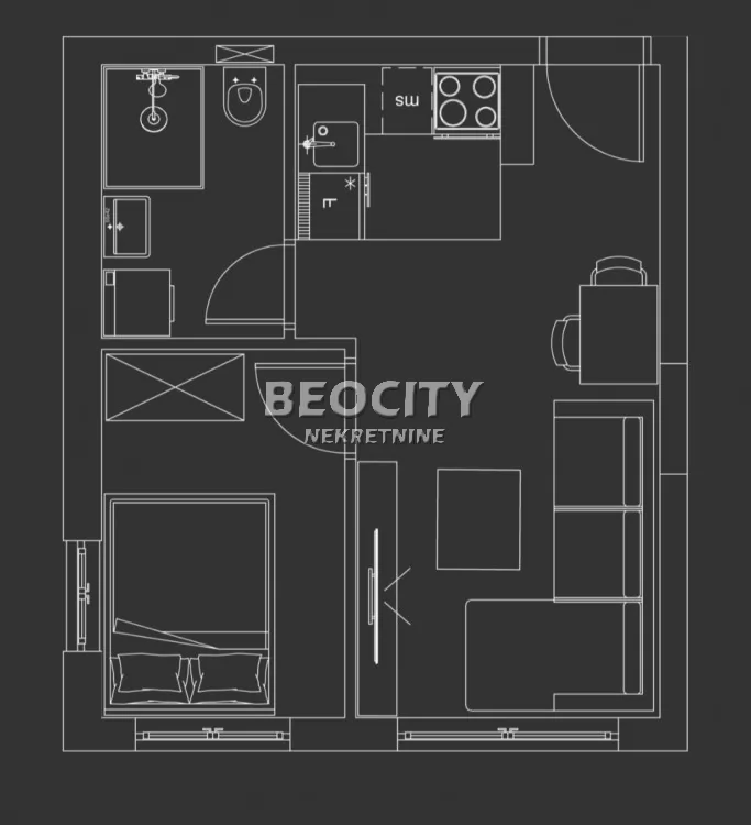 Dvosoban stan, 28 m2, Telep ID: 126969 1