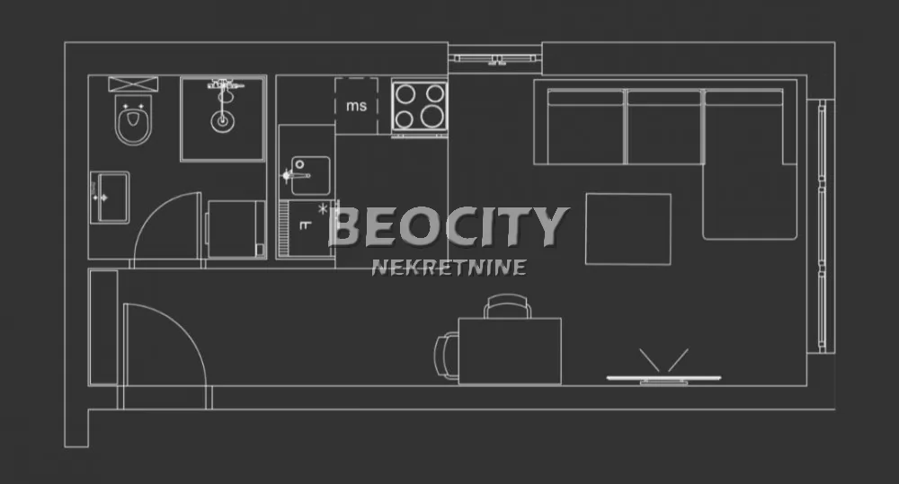 Jednosoban stan, 24 m2, Telep ID: 126970 1