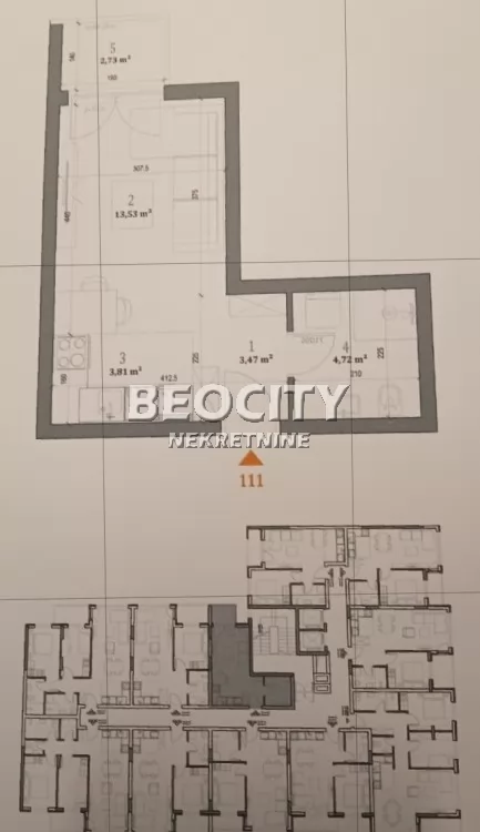 Jednosoban stan, 27 m2, Telep ID: 126518 1