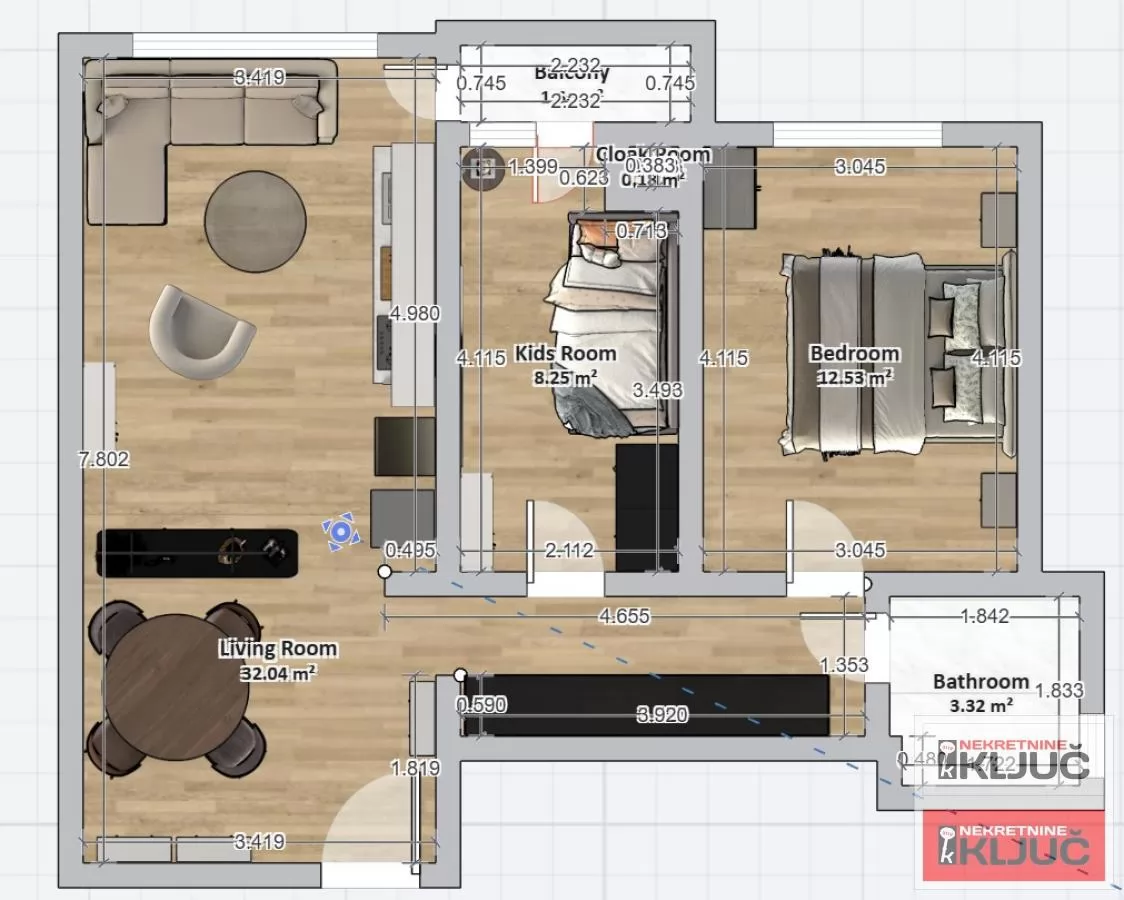 KOD SAJMA, 59m2, Dvoiposoban, Renoviran 11