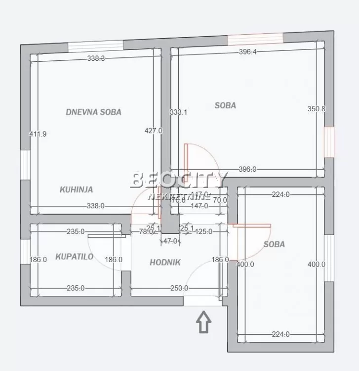 Dvosoban stan, 46 m2, Zemun, Krajiška ID: 127407 12