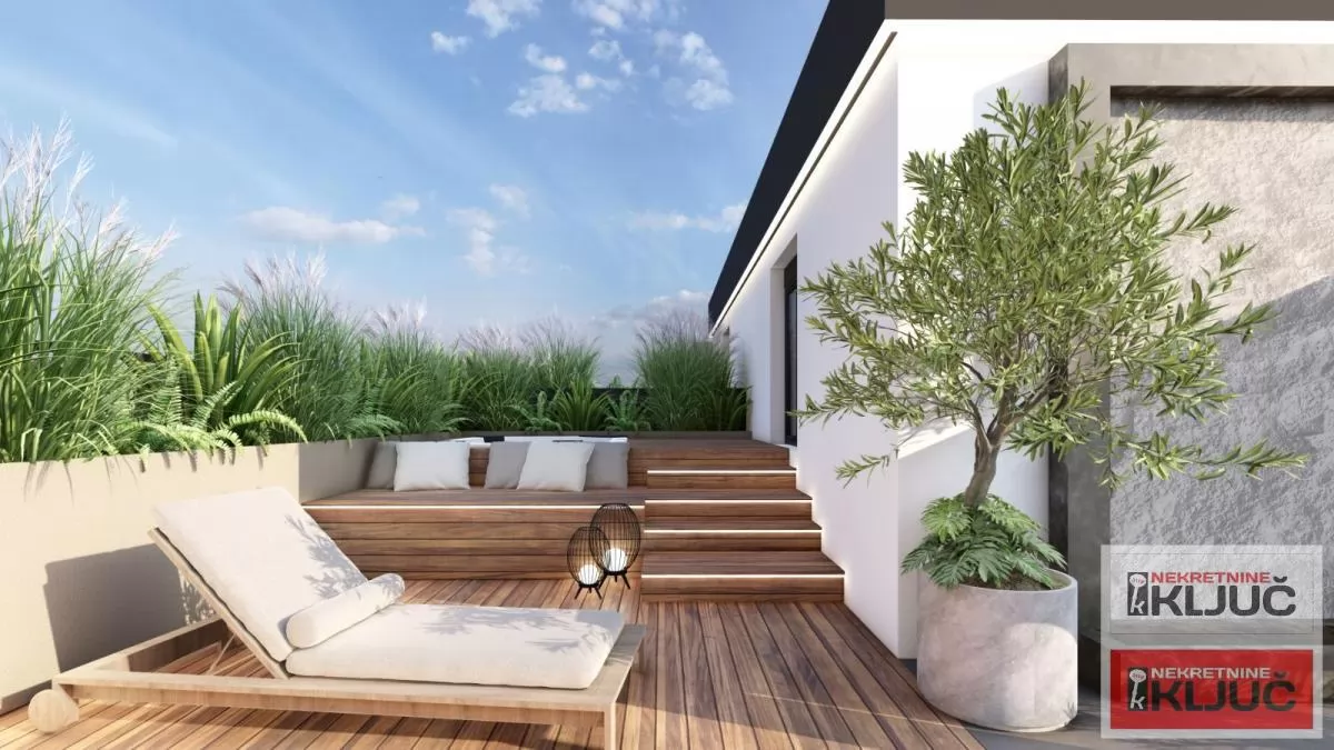 KOD LIPOV GAJA, 118m2, Četvorosoban sa krovnom terasom, Pdv, Kredit 4