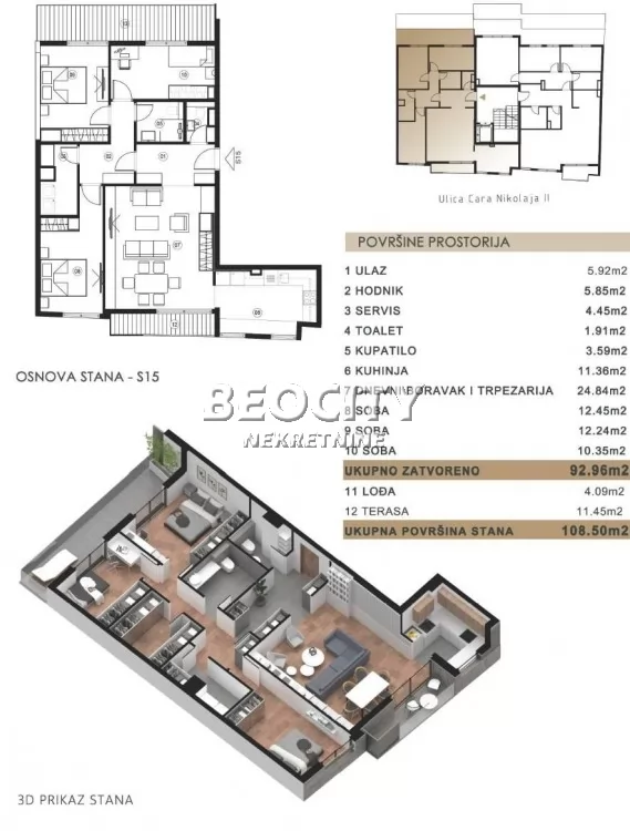 četvorosoban stan, 108 m2, Kalenić ID: 127910 1