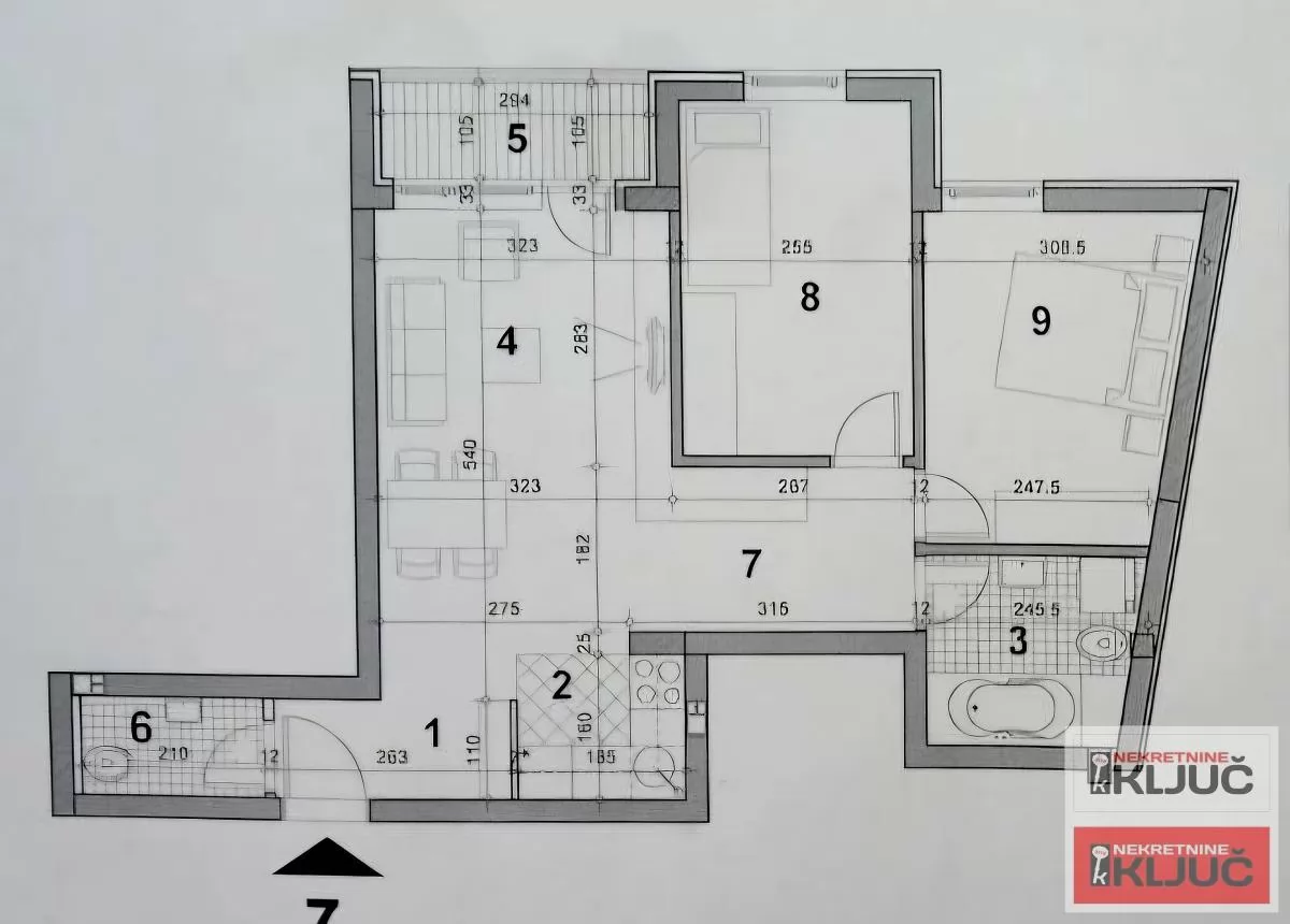 ROTKVARIJA, 58m2, Trosoban, Namešten 12