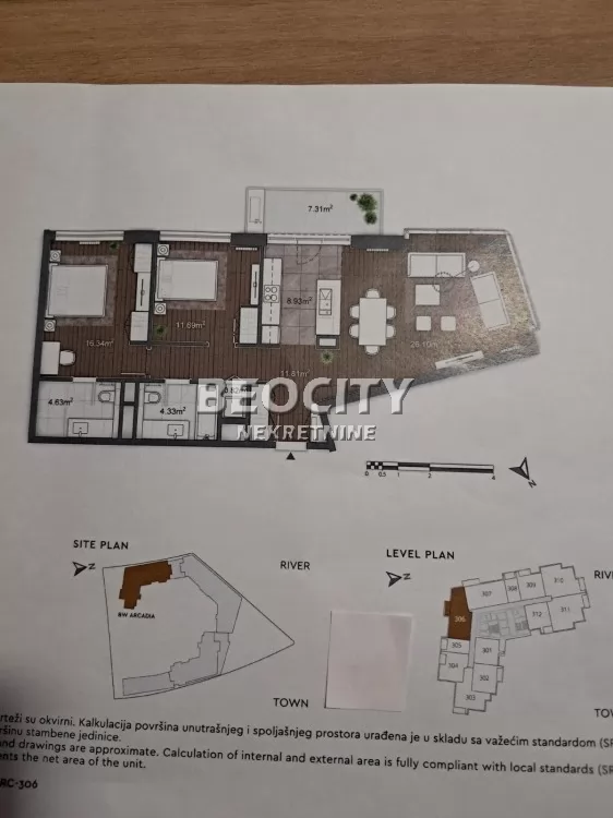 Trosoban stan, 90 m2, Centar, Arkadia ID: 128064 9