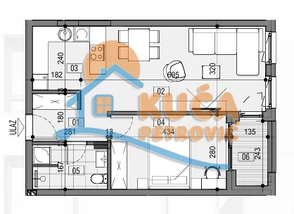 Dvosoban stan, 50.57 m2, Palilula, Božidarčeva ID: p-015513 10