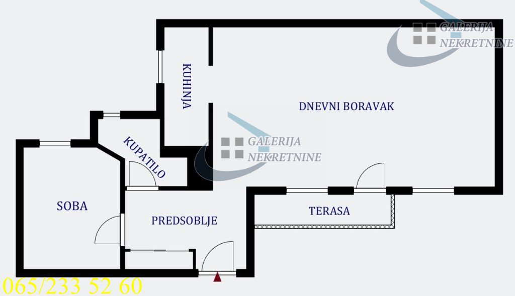 Stari Grad  Obilićev Venac   Maršala Birjuzova 51m2 4