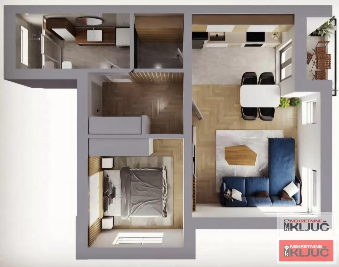 TELEP, 50m2, Dvosoban sa pdv, Novo 6