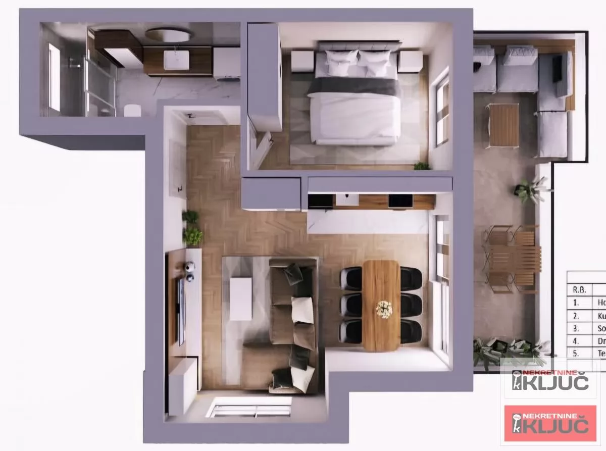 TELEP, 52m2, Dvosoban sa pdv, Novo 6