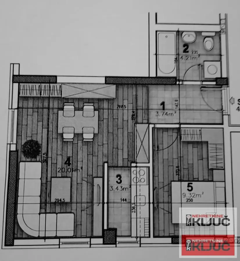 ROTKVARIJA, 39m2, Jednoiposoban, Novogradnja, Namešten 15