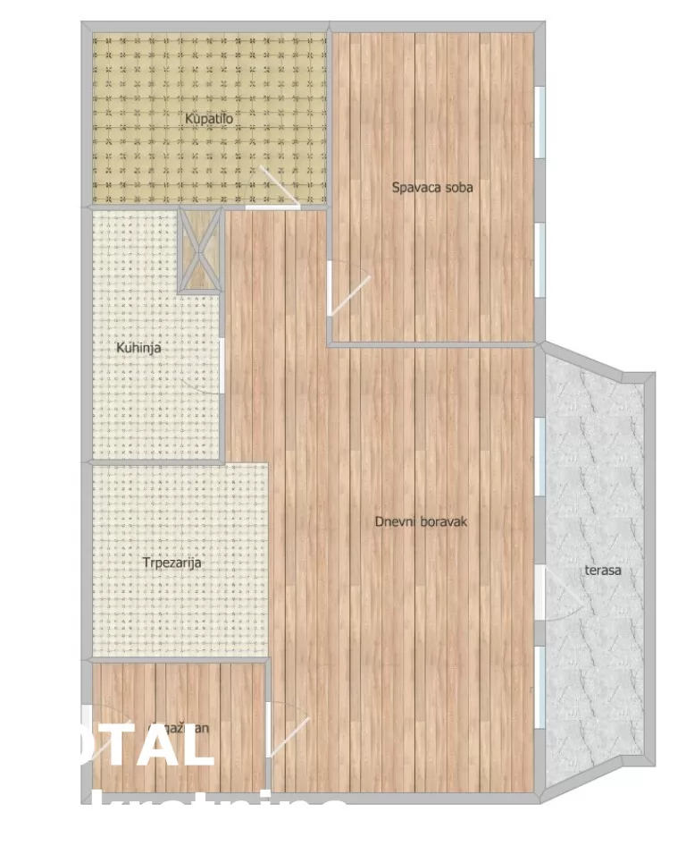 Stan,NOVI SAD,BULEVAR,kv: 63.00, € 165000, ID: 1102120 22