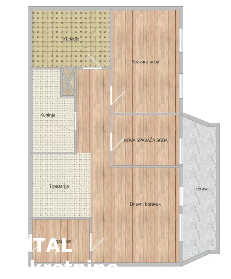 Stan,NOVI SAD,BULEVAR,kv: 63.00, € 165000, ID: 1102120 23