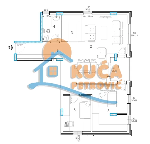 Dvosoban stan, 64.56 m2, Durlan, Knjaževačka ID: p-015643 3