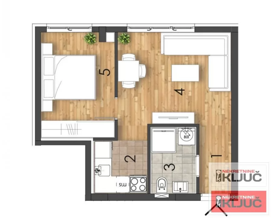 TELEP, 34m2, Jednoiposoban sa pdv 1