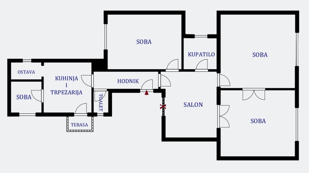 Stari grad  Andrićev venac   Kneza Miloša 113m2 5