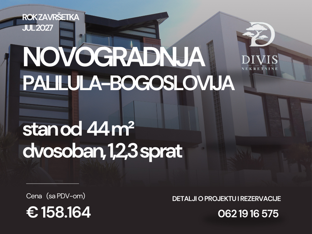 Prodajemo dvosoban stan u izgradnji  44m2  Karaburma 1