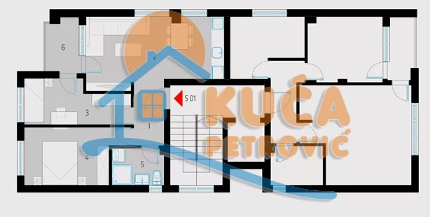 Dvosoban stan, 56.5 m2, Ćalije, Borivoja Stevanovića ID: p-015678 2